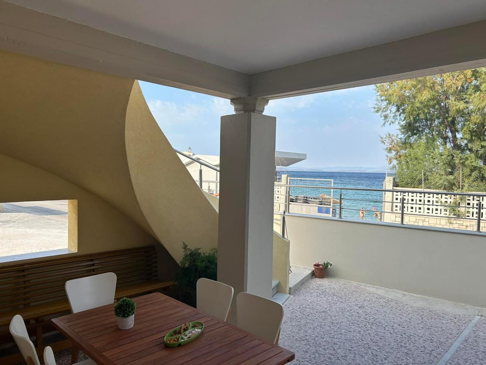 Blue Flag Award Winning Ormos Lo Beach: Home 1 Vrontados Bagian luar foto