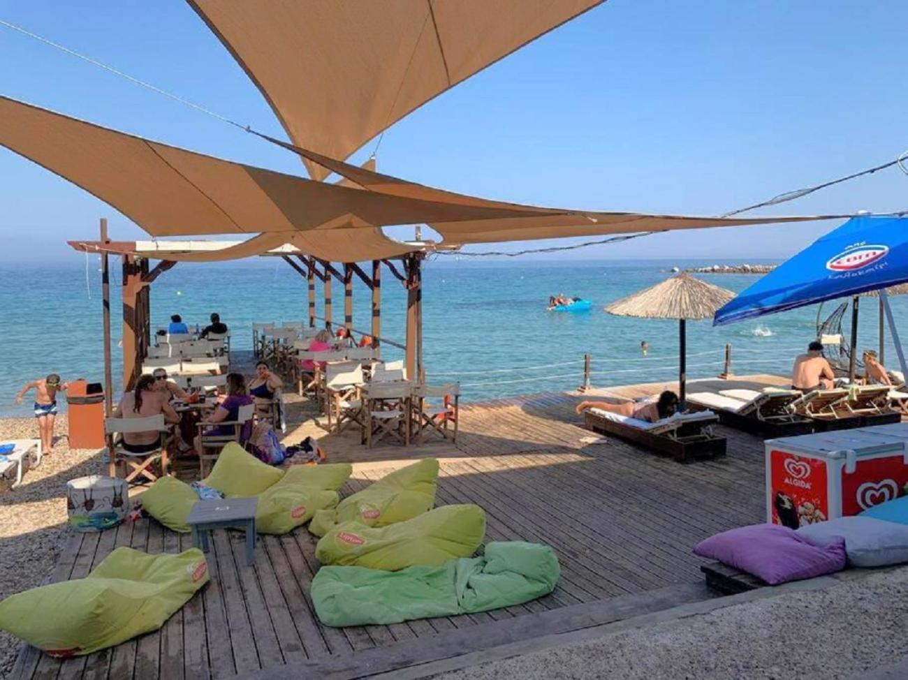 Blue Flag Award Winning Ormos Lo Beach: Home 1 Vrontados Bagian luar foto